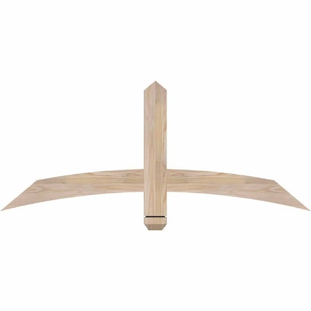 Ekena Millwork Bellingham Smooth Timber Gable Bracket, Douglas Fir, 48"W x 20"H x 1 1/2"D x 3 1/2"F, 10/12 Pitch GBW048X20X0204BEL00SDF